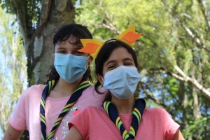 scouts con mascarilla